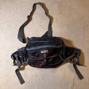 Eddie Bauer Hiking Fanny Pack Waist Belt Shoulder Strap Bottle Holders